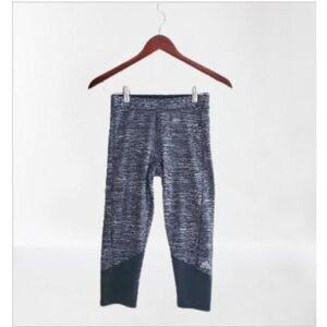 Adidas Womens Pants S Black Climalite Workout Capri Leggings 7/8